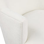 Clarita Chenille Fabric Upholstered Swivel Accent Chair in Cream