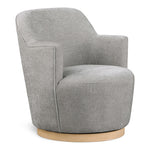 Clarita Chenille Fabric Upholstered Swivel Accent Chair in Grey