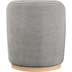 Clarita Chenille Fabric Upholstered Swivel Accent Chair in Grey