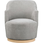 Clarita Chenille Fabric Upholstered Swivel Accent Chair in Grey