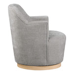 Clarita Chenille Fabric Upholstered Swivel Accent Chair in Grey