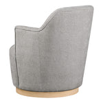 Clarita Chenille Fabric Upholstered Swivel Accent Chair in Grey