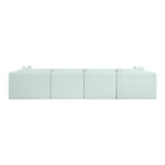 Shaggy 140" Corduroy Performance Fabric Upholstered 4 pc. Modular Sofa in Mint