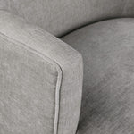 Clarita Chenille Fabric Upholstered Swivel Accent Chair in Grey
