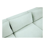 Shaggy 140" Corduroy Performance Fabric Upholstered 4 pc. Modular Sofa in Mint