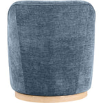 Clarita Chenille Fabric Upholstered Swivel Accent Chair in Light Blue