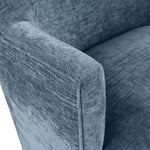 Clarita Chenille Fabric Upholstered Swivel Accent Chair in Light Blue