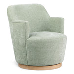 Clarita Chenille Fabric Upholstered Swivel Accent Chair in Mint
