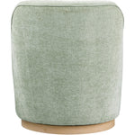 Clarita Chenille Fabric Upholstered Swivel Accent Chair in Mint