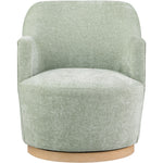 Clarita Chenille Fabric Upholstered Swivel Accent Chair in Mint