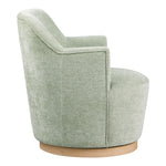 Clarita Chenille Fabric Upholstered Swivel Accent Chair in Mint