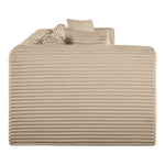 Shaggy 140" Corduroy Performance Fabric Upholstered 4 pc. Modular Sofa in Taupe