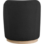 Clarita Boucle Fabric Upholstered Swivel Accent Chair in Black