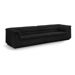Cascade 118" Boucle Fabric Upholstered Modular Sofa in Black