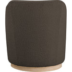 Clarita Boucle Fabric Upholstered Swivel Accent Chair in Brown