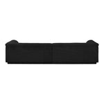 Cascade 118" Boucle Fabric Upholstered Modular Sofa in Black