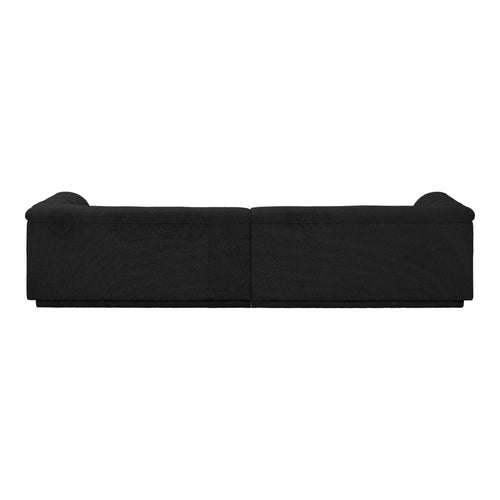Cascade 118" Boucle Fabric Upholstered Modular Sofa in Black