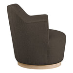 Clarita Boucle Fabric Upholstered Swivel Accent Chair in Brown