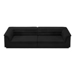Cascade 118" Boucle Fabric Upholstered Modular Sofa in Black