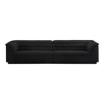 Cascade 118" Boucle Fabric Upholstered Modular Sofa in Black