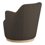 Clarita Boucle Fabric Upholstered Swivel Accent Chair in Brown
