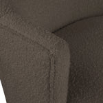 Clarita Boucle Fabric Upholstered Swivel Accent Chair in Brown