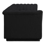 Cascade 118" Boucle Fabric Upholstered Modular Sofa in Black