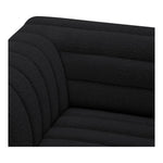Cascade 118" Boucle Fabric Upholstered Modular Sofa in Black