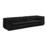 Cascade 118" Boucle Fabric Upholstered Modular Sofa in Black