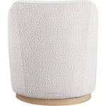 Clarita Boucle Fabric Upholstered Swivel Accent Chair in Cream