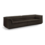 Cascade 118" Boucle Fabric Upholstered Modular Sofa in Brown