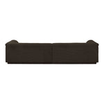 Cascade 118" Boucle Fabric Upholstered Modular Sofa in Brown