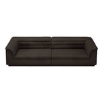 Cascade 118" Boucle Fabric Upholstered Modular Sofa in Brown
