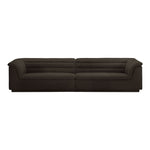 Cascade 118" Boucle Fabric Upholstered Modular Sofa in Brown