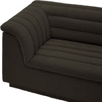 Cascade 118" Boucle Fabric Upholstered Modular Sofa in Brown