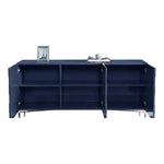 Collette Lacquer Finish And Stainless Steel Sideboard / Buffet in Navy