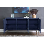 Collette Lacquer Finish And Stainless Steel Sideboard / Buffet in Navy