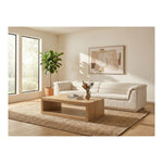 Cascade 118" Boucle Fabric Upholstered Modular Sofa in Cream