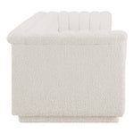 Cascade 118" Boucle Fabric Upholstered Modular Sofa in Cream