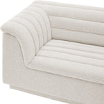 Cascade 118" Boucle Fabric Upholstered Modular Sofa in Cream