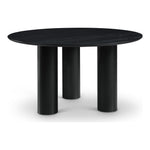 Colosseum 54" Solid Wood And Oak Veneer Dining Table in Black