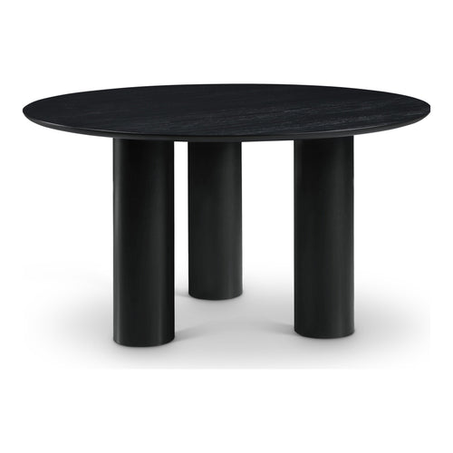 Colosseum 54" Solid Wood And Oak Veneer Dining Table in Black