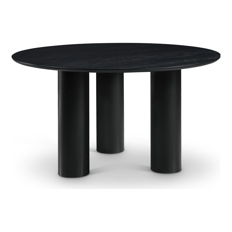 Colosseum 54" Solid Wood And Oak Veneer Dining Table in Black
