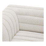 Cascade 118" Boucle Fabric Upholstered Modular Sofa in Cream