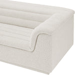 Cascade 118" Boucle Fabric Upholstered Modular Sofa in Cream