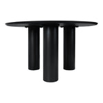 Colosseum 54" Solid Wood And Oak Veneer Dining Table in Black