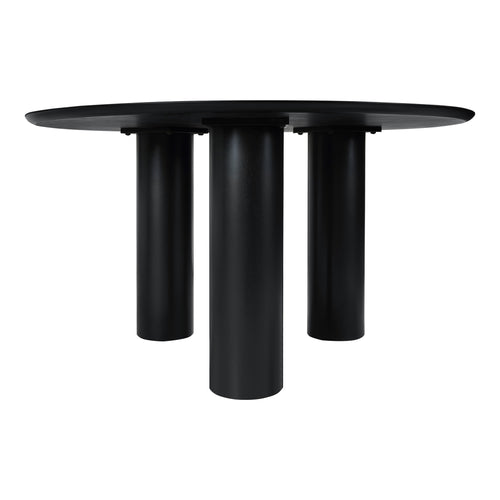 Colosseum 54" Solid Wood And Oak Veneer Dining Table in Black
