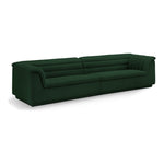 Cascade 118" Boucle Fabric Upholstered Modular Sofa in Green