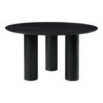 Colosseum 54" Solid Wood And Oak Veneer Dining Table in Black