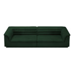 Cascade 118" Boucle Fabric Upholstered Modular Sofa in Green